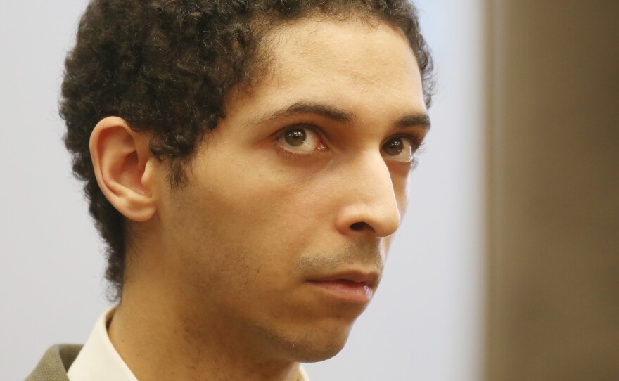 Tyler Barriss at a preliminary hearing in May 2018 for the "swatting" death of Andrew Finch in late December of 2017.