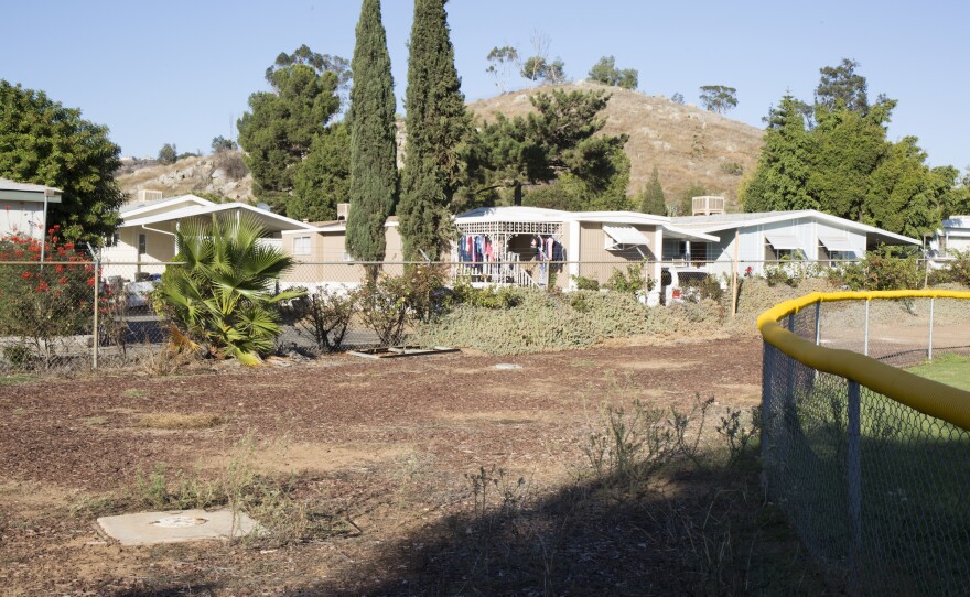 A mobile home community in El Cajon sits atop a plume of toxic trichloroethylene, Oct 18, 2016.