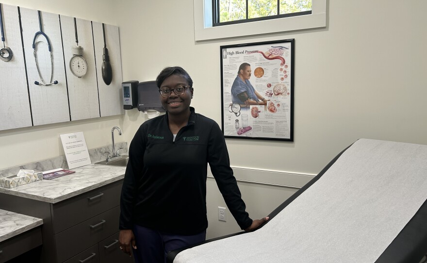 Dr. Brittney Anderson treats about 1,700 people in her solo private practice. She said rural doctors are facing a crisis in the state because of uninsured and under-insured patients.