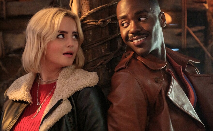 Millie Gibson and Ncuti Gatwa appear as Ruby Sunday and The Doctor on <em>Doctor Who</em>.