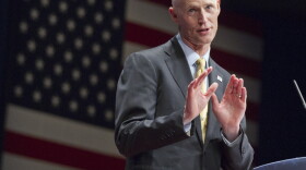 Florida's Gov. Rick Scott, seen here speaking at the Conservative Political Action Conference in Washington last month, says of Medicaid, "It is absolutely not sustainable. If we do nothing, this line will bankrupt our state."