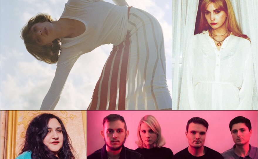 Clockwise from upper left: Aldous Harding, Ellis, Westkust, Palehound