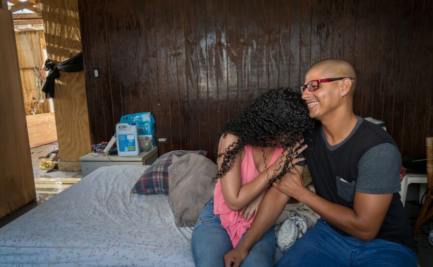 Liz Vazquez Ojeda and Lopez are still able to crack jokes. Lopez is a handyman, and he's starting work Tuesday as a paramedic – a job he took on to try to pay for the repairs.