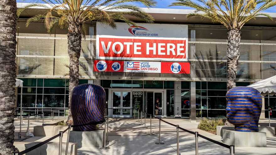 The San Diego County Registrar of Voters Office in Kearny Mesa, Nov. 3, 2020.