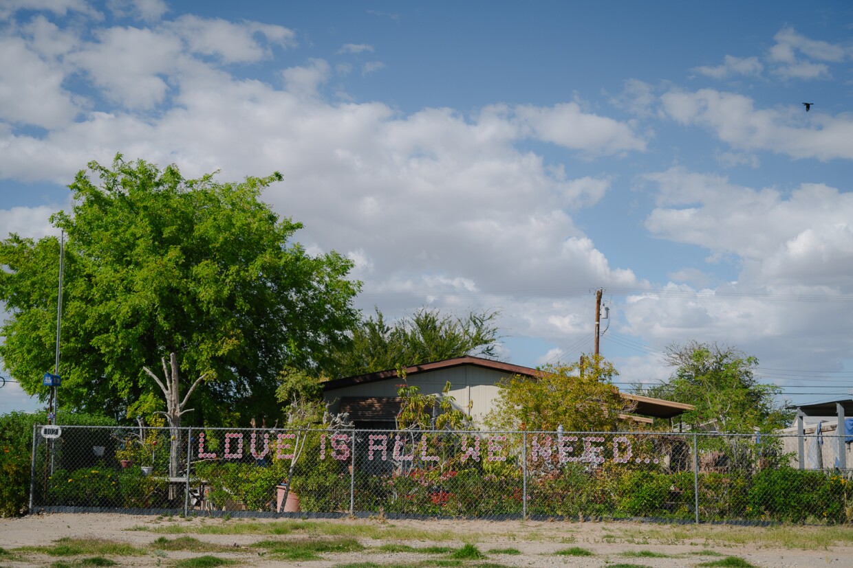 A home in Niland in Imperial County is pictured March 19, 2024. For two years, the town's post office has been closed, and residents still have not received any concrete updates on when they will see it reopen.