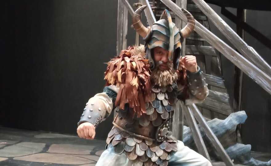 Fernando Jay Huerto in his Viking costume for the Universal Beijing theme park show. Undated photo.