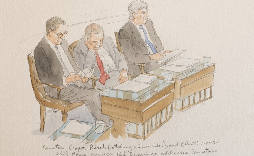 Art Lien's illustration of Sen. James Risch of Idaho "catching a few winks."