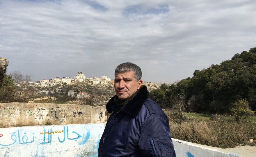 Jabar Mousa was 15 when he first met Jewish settlers that would move to Beit El. Mousa is now a member of the council of Dura el-Qare, a nearby Palestinian village.