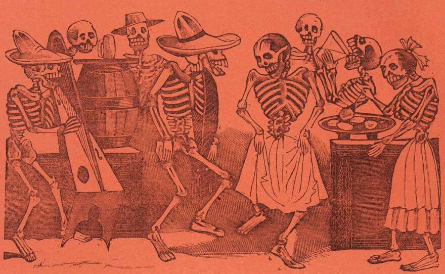 José Guadalupe Posada's satirical skeletons from the "Legendary Printmaker of Mexico" exhibition at CCAE