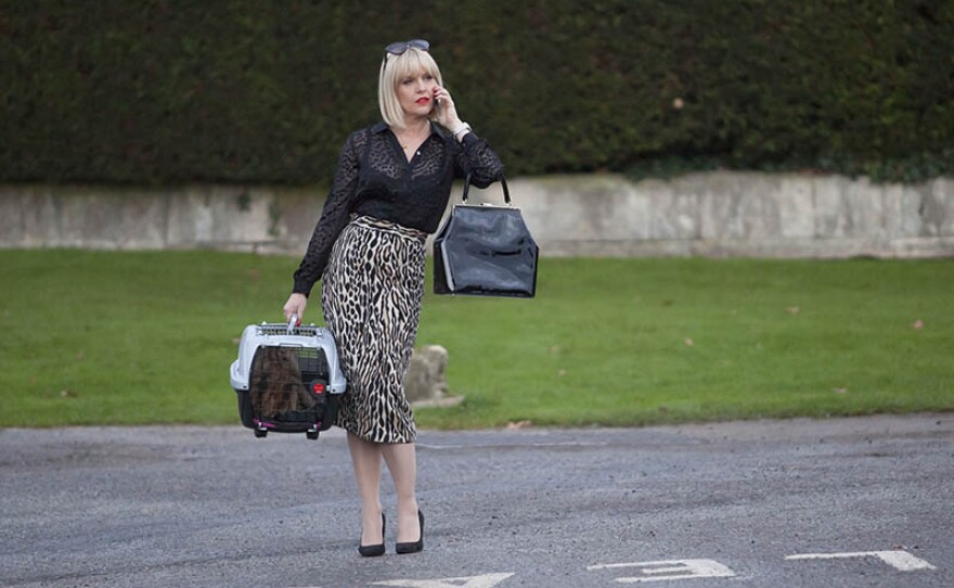 Ashley Jensen as Agatha Raisin in a scene from “The Vicious Vet.”