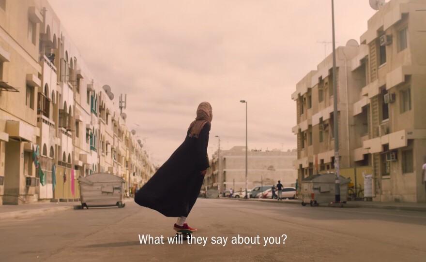 In an ad targeting female athletes in the Middle East, Nike asks "What will they say about you?"