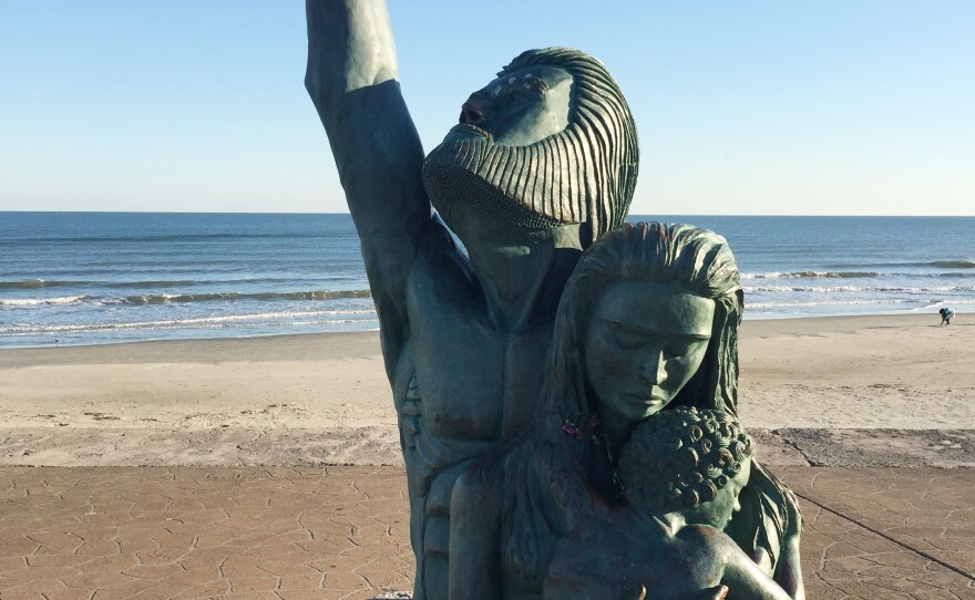 A memorial was placed on the Galveston Seawall to commemorate the 1900 Storm that killed 6,000 to 12,000 people  — the worst natural disaster in U.S. history.