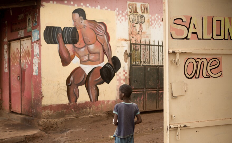 A child in Katwe, a poor neighborhood in Kampala, Uganda.