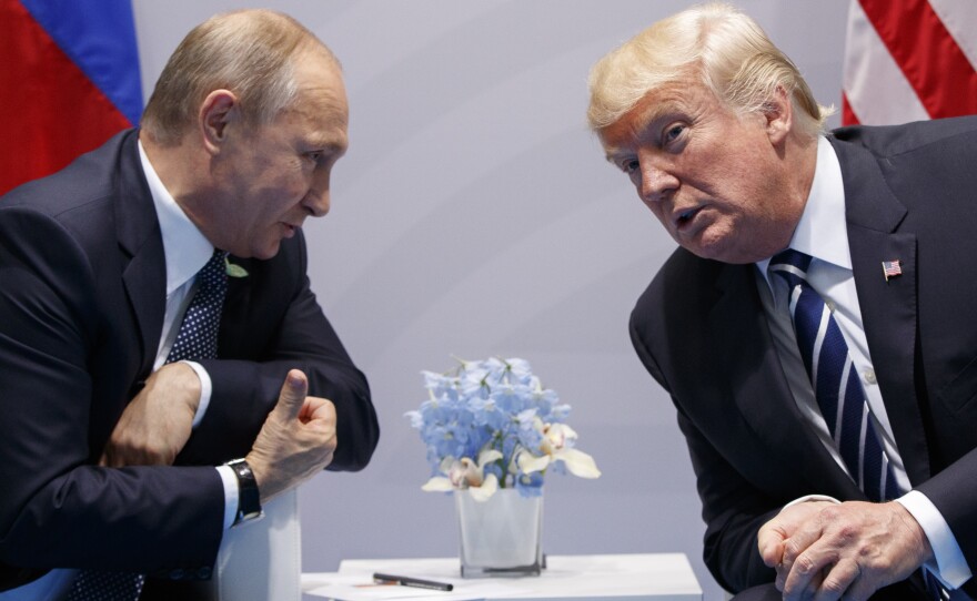 President Trump meets with Russian President Vladimir Putin at the G-20 summit in 2017 in Hamburg, Germany.