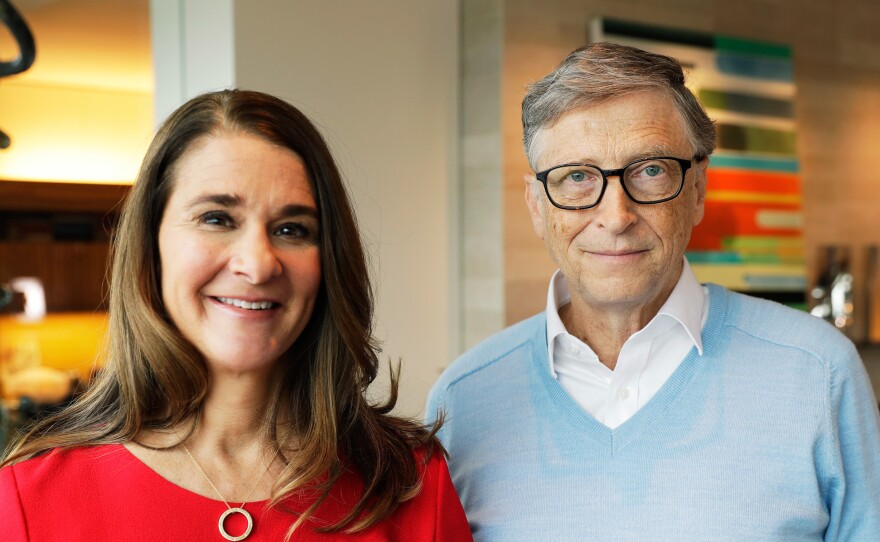 Melinda and Bill Gates in Kirkland, Washington, in February.