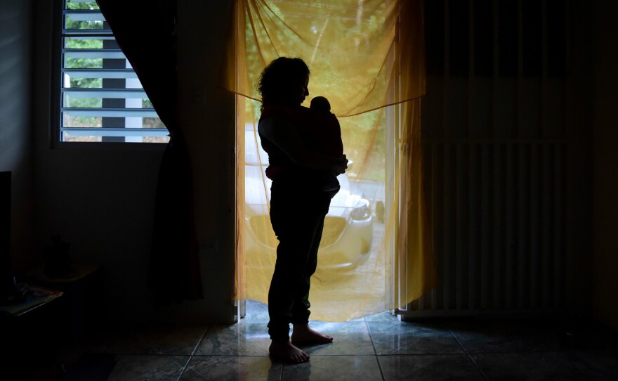Michelle Flandez's son Inti Perez — pictured at home in Bayamon, Puerto Rico, in 2016 — was born with microcephaly linked to the mosquito-borne Zika virus.