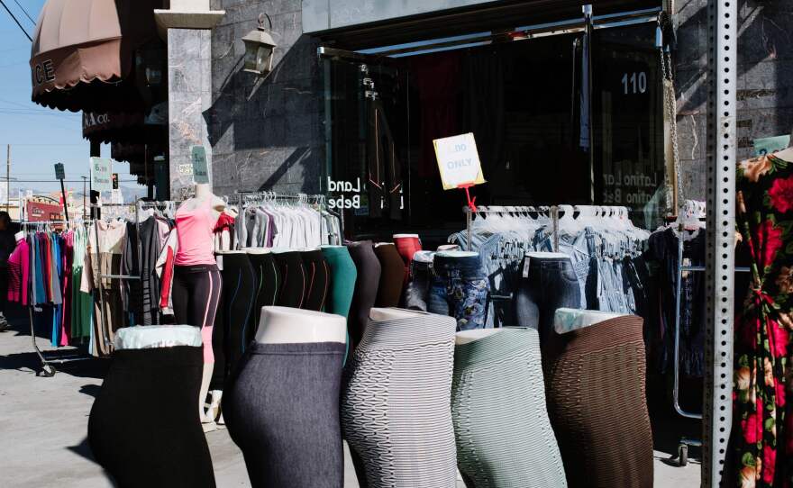 A storefront in the downtown LA Fashion District, Los Angeles, Calif.