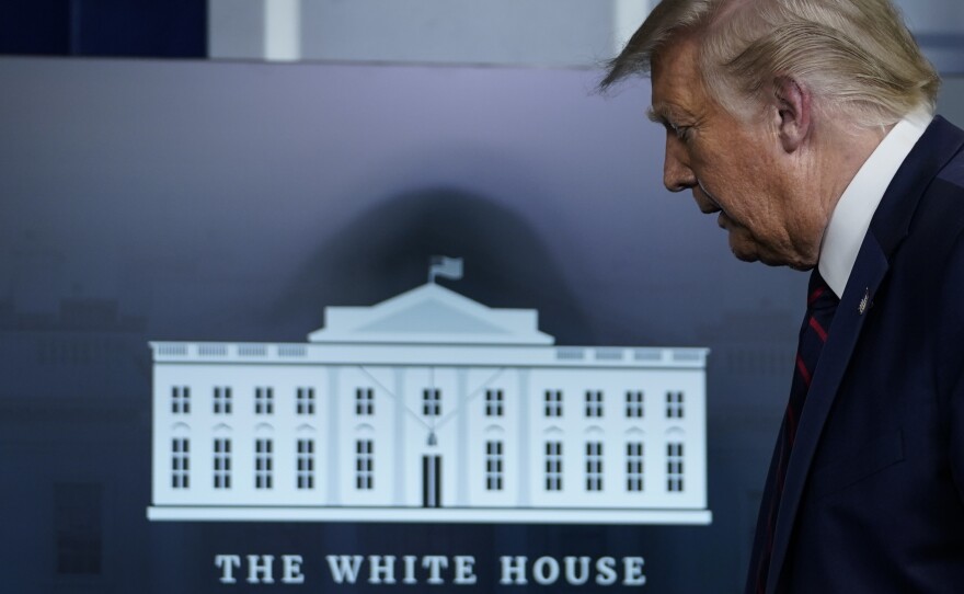 "It's easy and I think it's a beautiful setting," President Trump said of giving his Republican renomination speech from the White House.