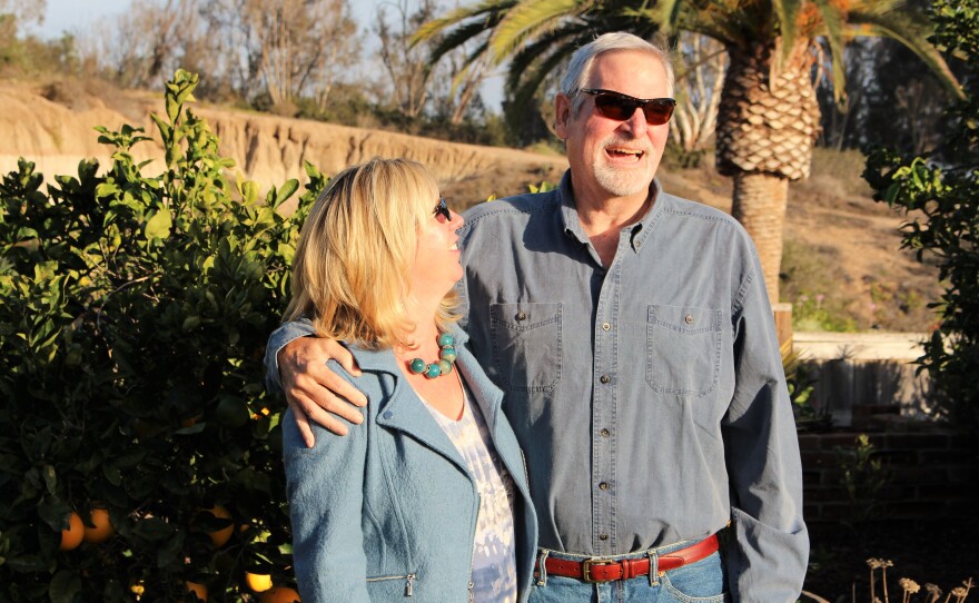 Steffanie Strathdee and Tom Patterson are shown, Dec. 8, 2016.