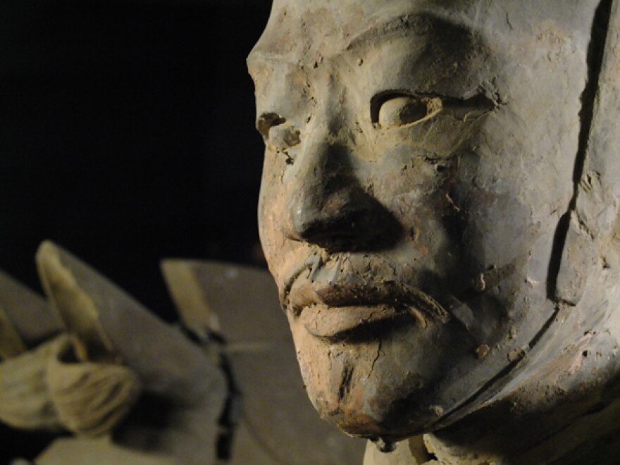 Close up of a 2200 year old figure.