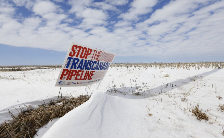 The proposed Keystone XL pipeline will run through this field near Bradshaw, Neb.