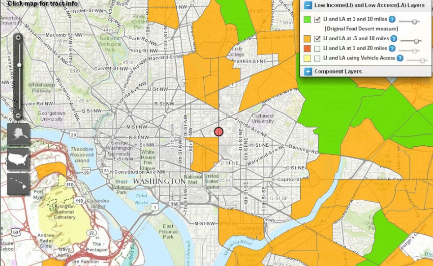 NPR's new headquarters sits amidst food deserts.