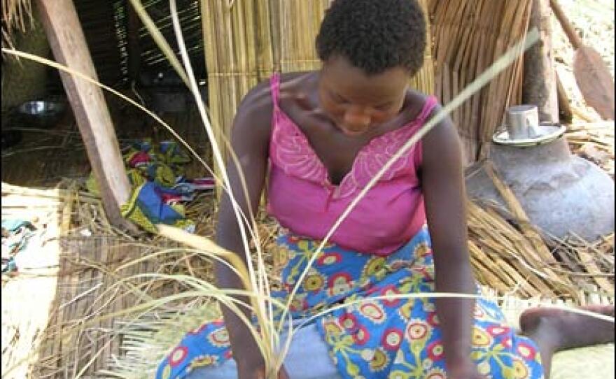 Reeds and dry grass are the two primary building materials on the islands.
