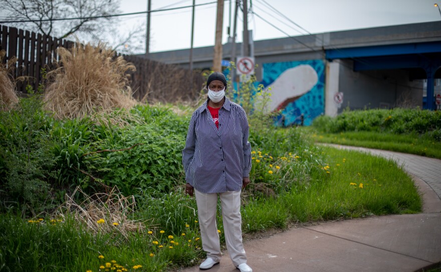 Phyllis Frelix depends on the bus that stops in front of her building in Cleveland's Lakeview Terrace neighborhood.