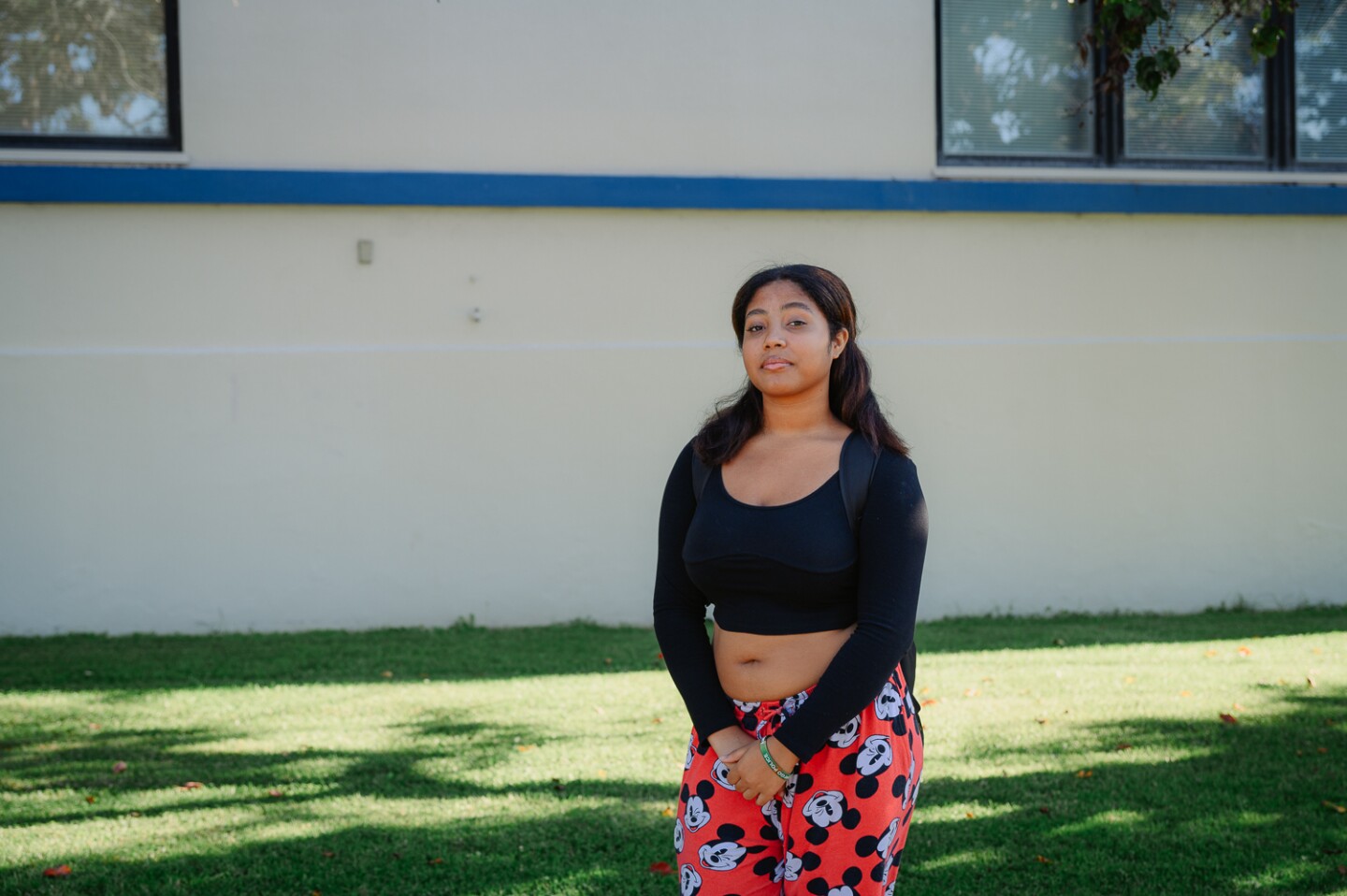 Chula Vista High School student Pethra Duron stands for a portrait after school on Oct. 10, 2023.