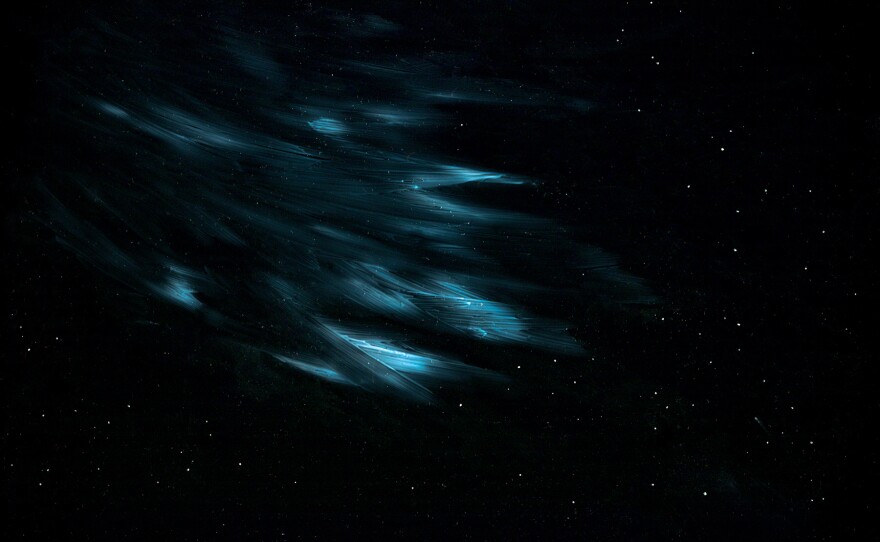Ghostly anomaly: butter, food coloring, salt.