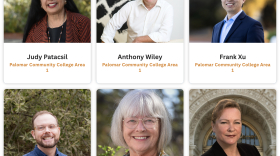The 2026 General Election Palomar Community College District board candidates are shown in a grid of headshots in this undated graphic.