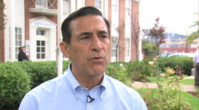 U.S. Rep. Darrell Issa talks about his continued support for Donald Trump in San Diego, Sept. 1, 2016.