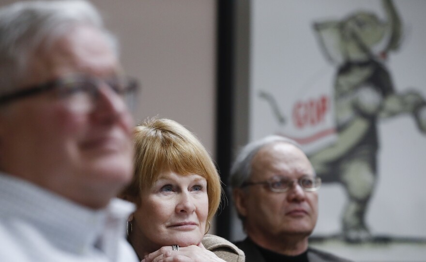Trump supporters in Cincinnati at a State of the Union watch party hosted by the Hamilton County Republican Party.