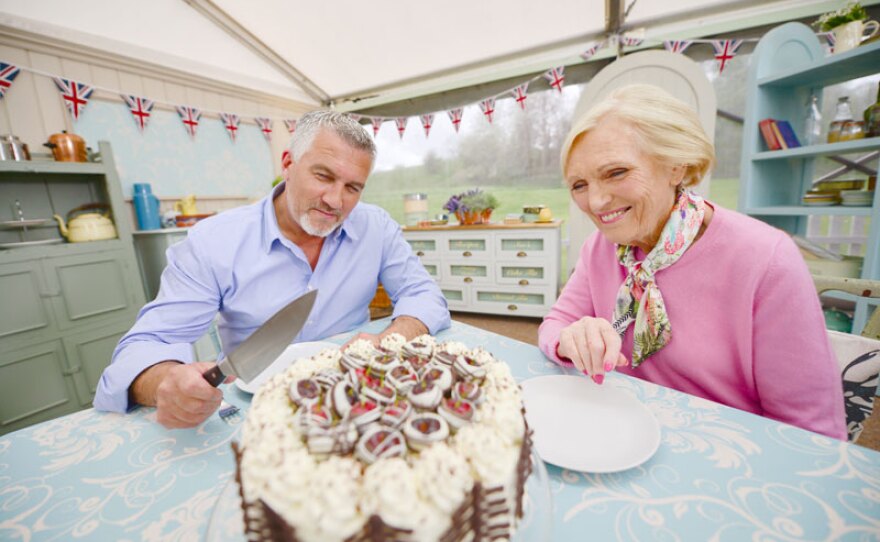Paul and Mary in cake corner with Black Forest Gateau.