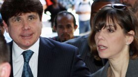 Rod Blagojevich and his wife, Patti, arrive at the Dirksen Federal Building in Chicago just before Tuesday's verdict.