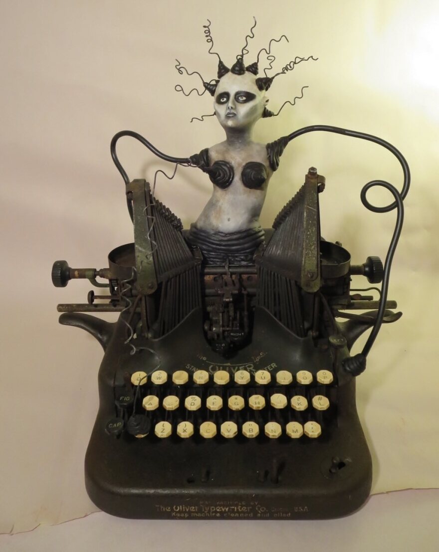 When Andrea Overturf saw this antique typewriter she knew immediately what she wanted to make but sometimes source pieces sit around for years before she actually uses them.