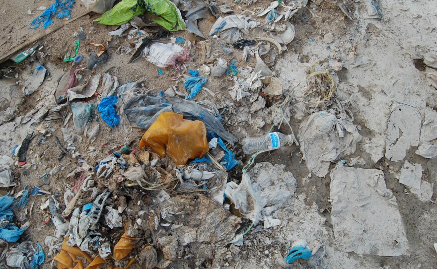 Eventually garbage such as kitchen scraps and yard waste will rot and decompose, producing a landfill gas made up in large part of methane, a greenhouse gas more potent than carbon dioxide.