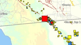USGS map shows the location of a large earthquake that struck near Ocotillo at 9:30 p.m. on June 14, 2010.