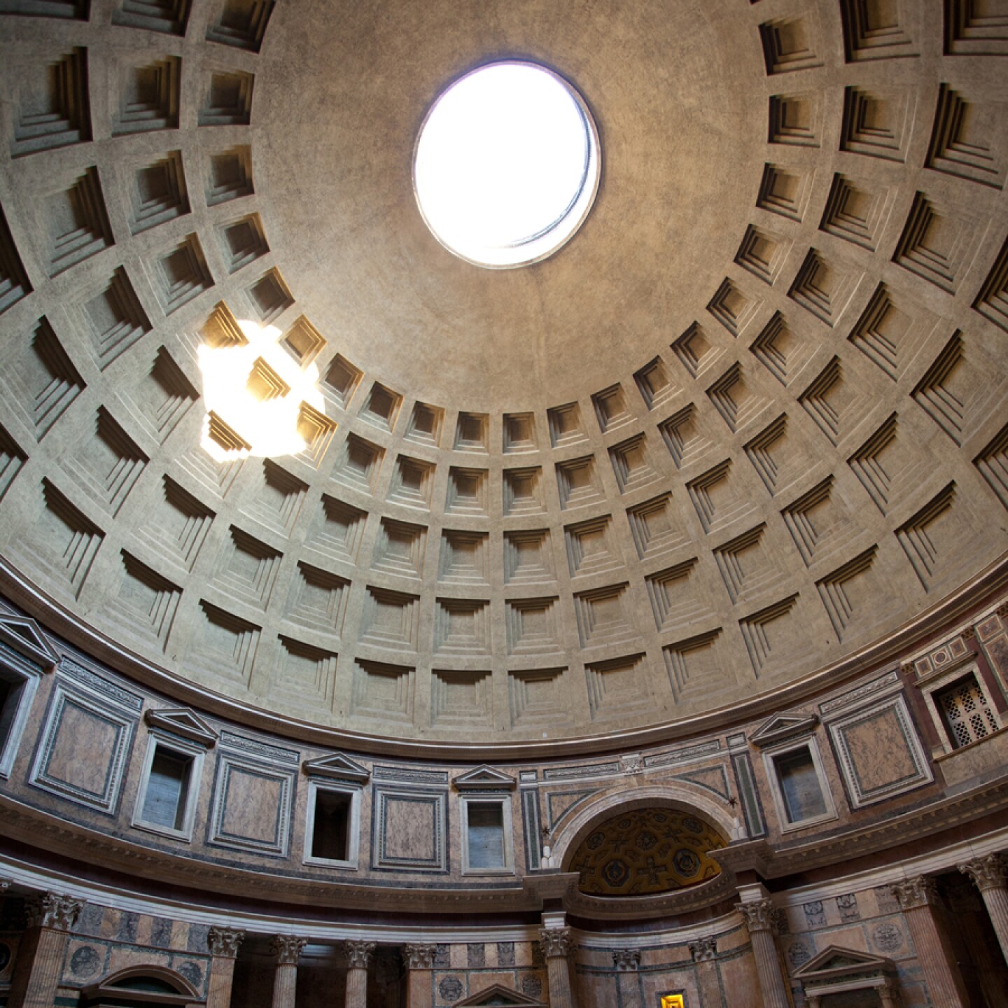 Inside the Pantheon.