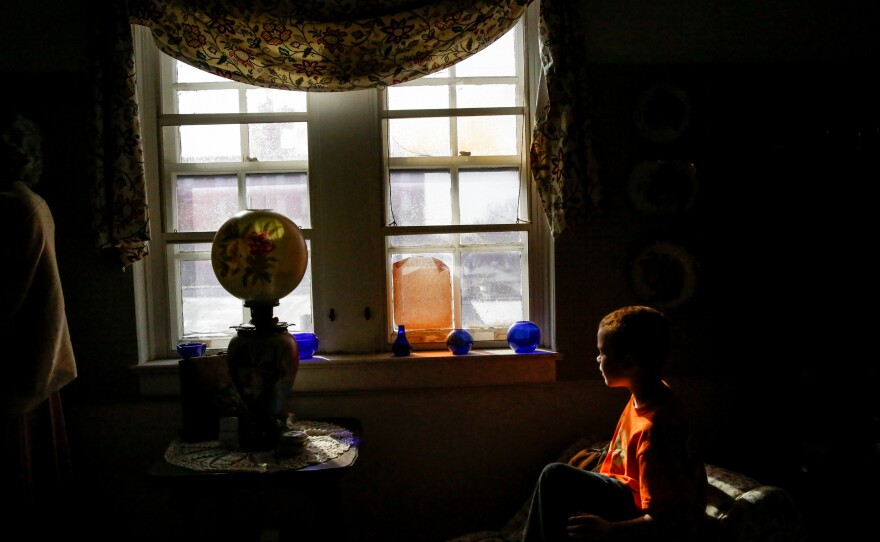 Brody Franko, 8, at the Independence Historical Museum.