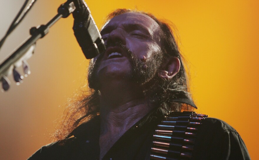 Lemmy Kilmister plays with Motörhead in Sydney, Australia, in 2007.