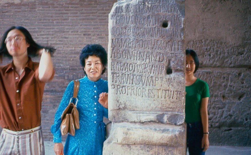 Tajiri family visiting Rome, 1973