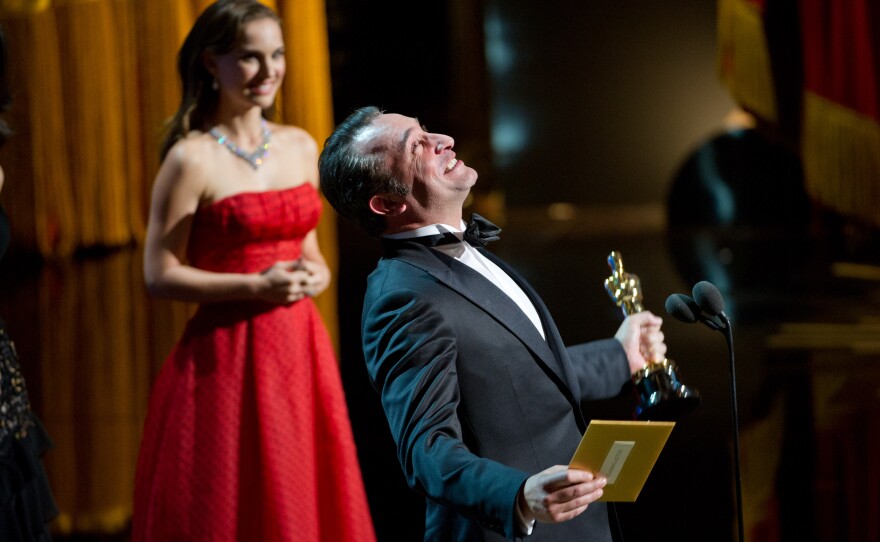 Jean Dujardin gave the night's most charming acceptance speech. Every time he smiled I expected his teeth to sparkle.