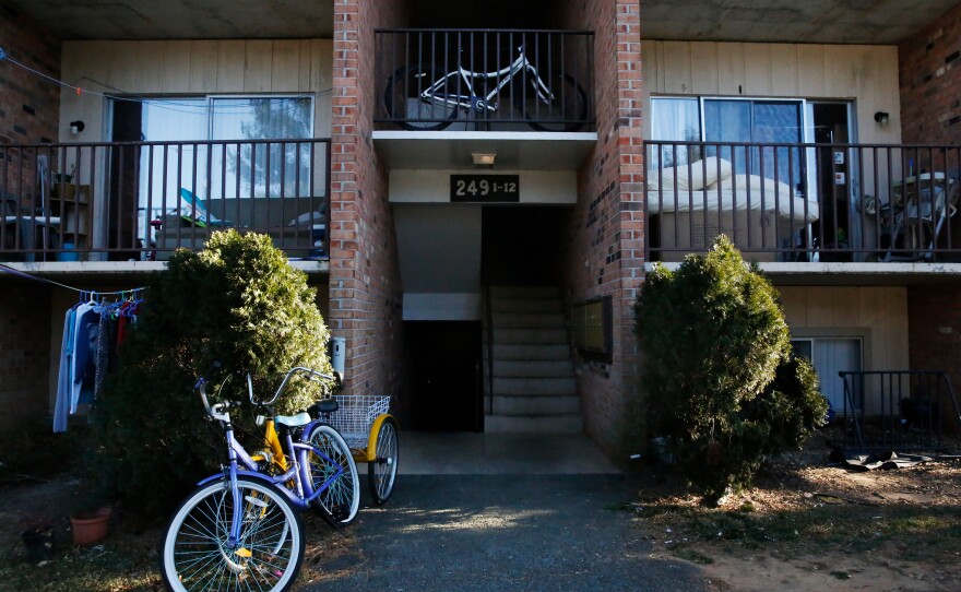 The University Heights apartment complex is home to many refugee families in Charlottesville.