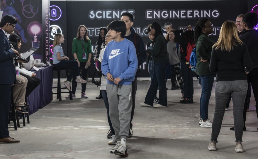 Attendees at the festival in Washington, D.C., checked out the science challenge's winning projects.