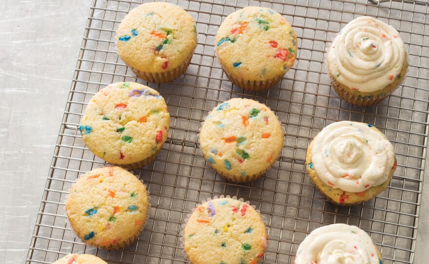 Gluten-Free Rainbow Sprinkle Cupcakes