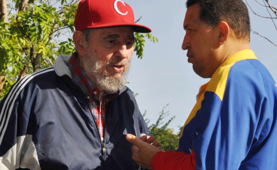 Chavez speaks with Cuban leader Fidel Castro in Havana in June 2011. Chavez went to Cuba to undergo surgery.