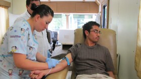 Students at the Instituto Tecnológico de Delicias school in the northern Mexican state of Chihuahua recently donated blood in a truck donated by the non-profit United Blood Services from El Paso, Texas.
