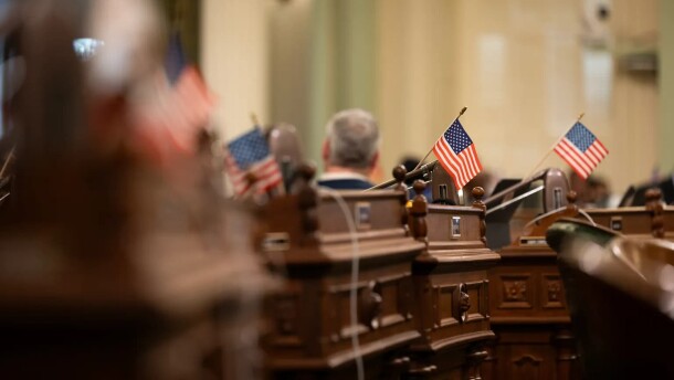 The Assembly floor at the state Capitol on June 30, 2025.