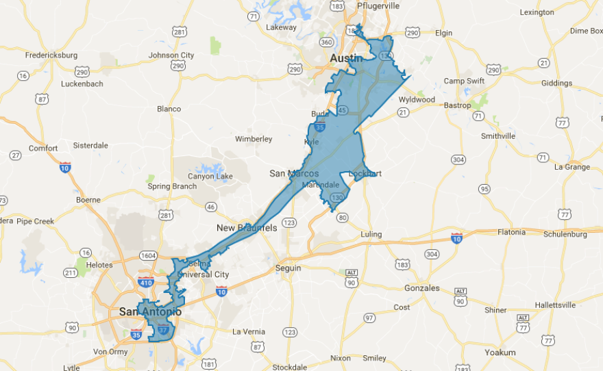 A federal panel ruled Friday that three of Texas's Congressional districts, including the 35th, shown here, were illegally drawn by the state's Republicans.